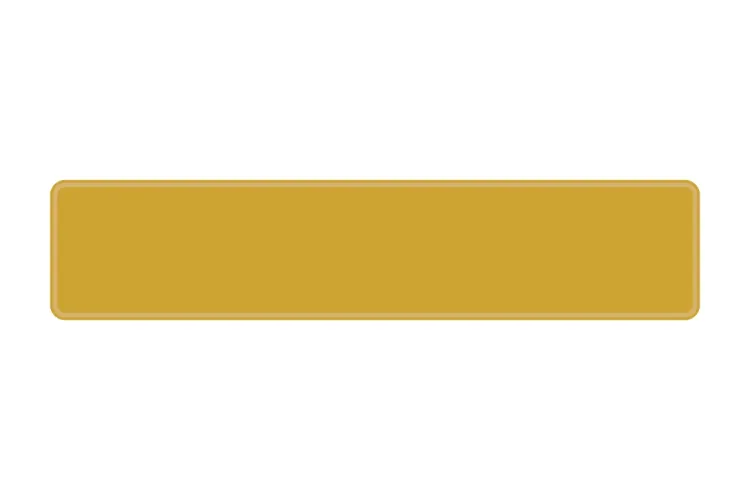 Schild gold 520 x 110 x 1 mm