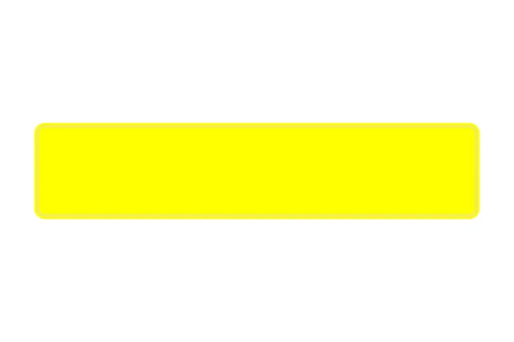 Schild gelb fluoreszierend 520 x 110 x 1 mm