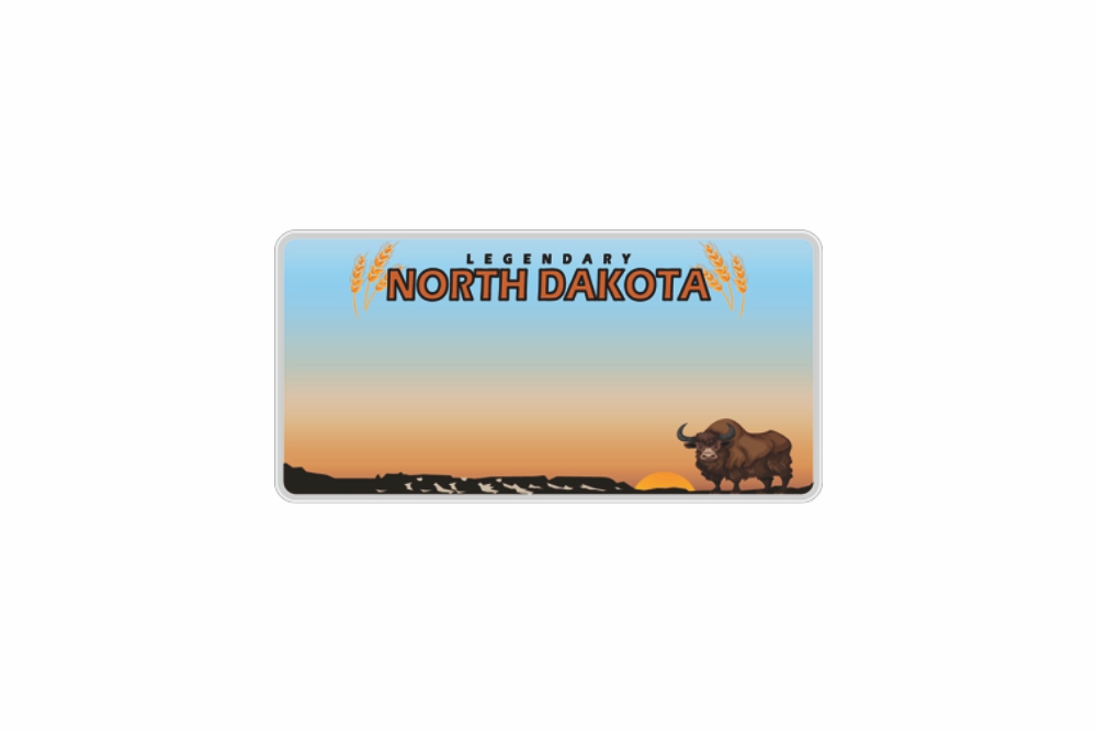 Schild North Dakota reflex 300 x 150 x 1 mm