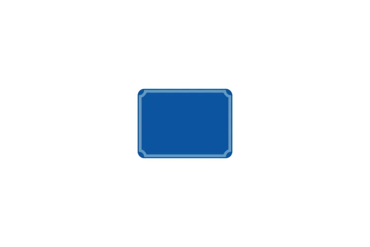 Hausnummer 2-stellig dunkelblau reflex 153 x 112 x 1 mm