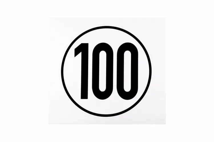 Plakette / Aufkleber 100 km/h